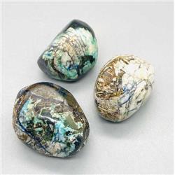 Azurite & Malachite Tumbled Stones - Blue & Green - 1 lb - High Grade