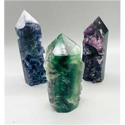 Fluorite Obelisk - Natural - 0.7-1.2 lbs - Polished & Raw Finish