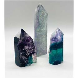 Fluorite Obelisk - Natural - 1.2-1.7 lbs - Unique Polished Design