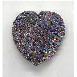 Picture of AzureGreen GHBRD8 0.8 lbs Rainbow Druse Heart Crystal Stone&#44; Black