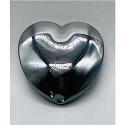 GHHEM2 1.75 in. Hematite Heart Crystal Stone