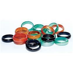 JRA115B 6 mm Rounded Agate Rings - Set of 100