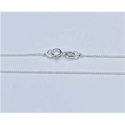 Sterling Silver Curb Chain Necklace - 18 in. - Elegant Design