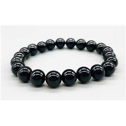JB810BR 8 mm Tourmaline Bracelet, Black