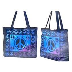 Picture of AzureGreen RB010 15.7 x 17.7 in. Peace Sign Tote Bag
