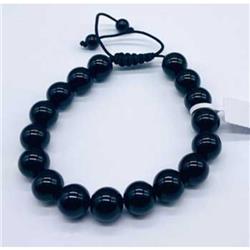 JB10522 10 mm Bracelet, Obsidian Black
