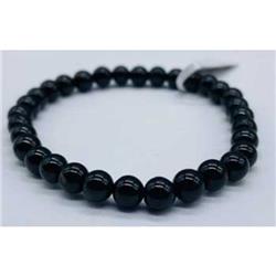 JB6488 6 mm Bracelet, Black Tourmaline