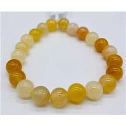 JB8095 8 mm Jade Bracelet, Yellow