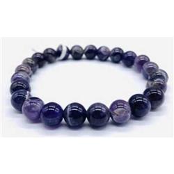 JB8136 8 mm Chevron Bracelet, Amethyst