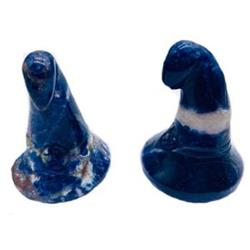SWH052 1.75 in. Witchs Hat Crystal, Sodalite - Set of 2