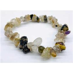 JBC034 Chip Bracelet, Quartz Rutilated