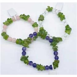 JBG250 Gemstone Bracelet, Peridot Quartz