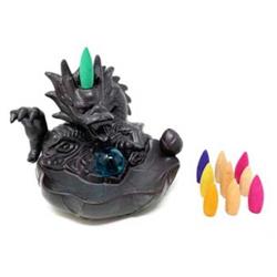 Picture of Azure Green IBFL23 5 in. Dragon with Glass Ball Back Flow Burner