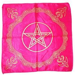 Picture of Azure Green RASC104 21 x 21 in. Goddess of Earth Pentagram Altar Cloth&#44; Pink