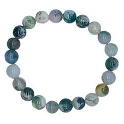 JB810MA 8 mm Moss Agate Bracelet