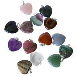 JHVAR24 0.75 in. Various Stones Heart - Set of 24