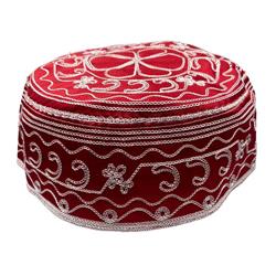 Picture of AzureGreen VHSHA Shango Santeria Hat&#44; Red & White