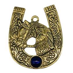 Picture of AzureGreen FHOR4 3.25 x 4 in. Horse Shoe Brass Wall Hanging