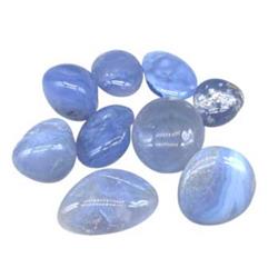 GTCHABPB 1 lbs Chalcedony Pebbles, Blue