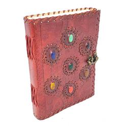 Picture of AzureGreen BBBLSCSS 6 x 8 in. 7 Chakra Stones Embossed Leather with Latch
