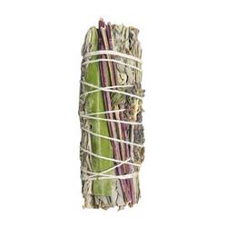 RS4N45 4 in. White Sage with 7 Herbs Smudge Stick
