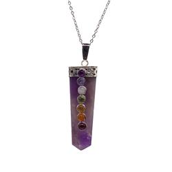 Picture of AzureGreen JN3238 20 x 3 in. Amethyst Chakra Necklace
