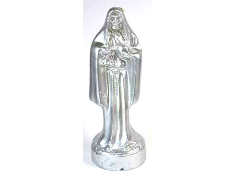 CHOLDS 10 in. Holy Death Candle - Silver