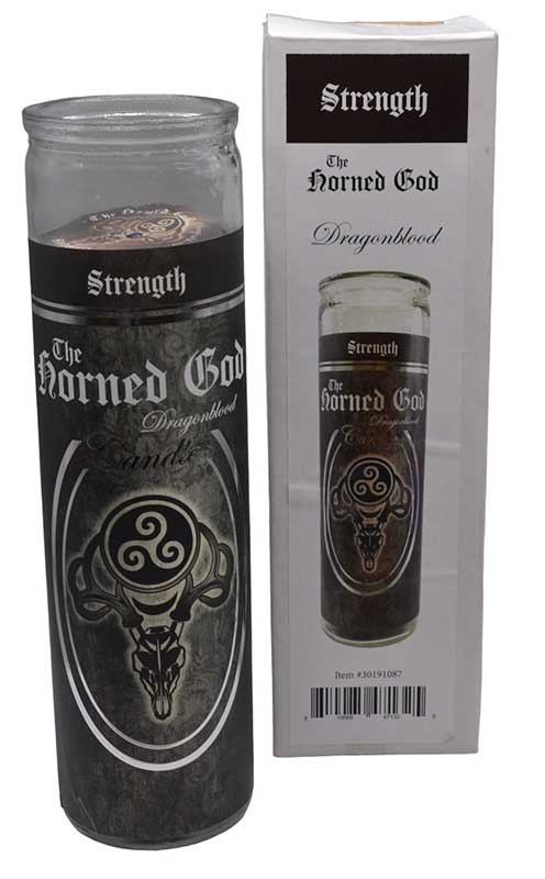 CJHORG 90 Hr Horned God Dragon Blood Jar Candle