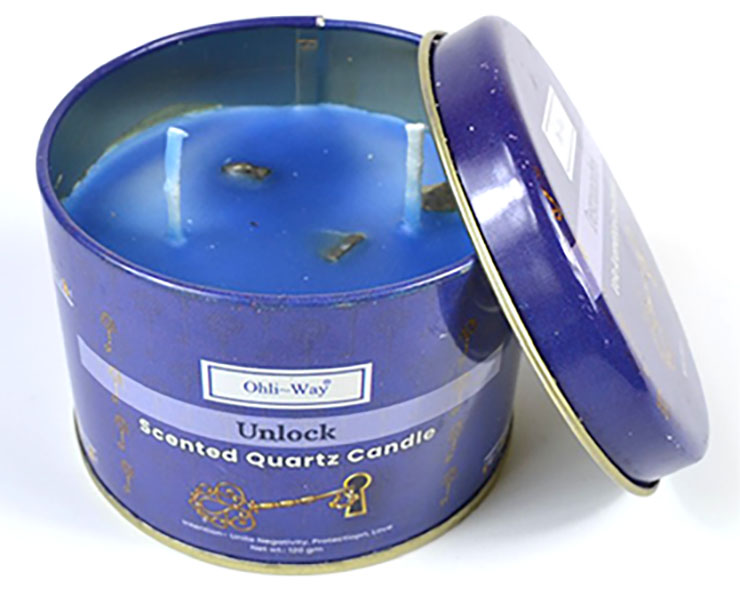CTDES Destrancaders Unlock Quartz Tin Candle