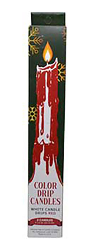 CTRED Drip Candles - Red - Set of 2