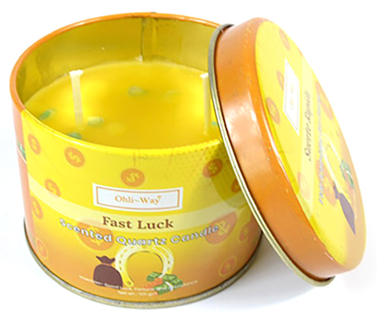 CTSUER Suerte Rapida Fast Luck Quartz Tin Candle