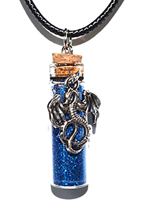 Picture of AzureGreen JNDRABL Dragon Glitter Necklace - Blue