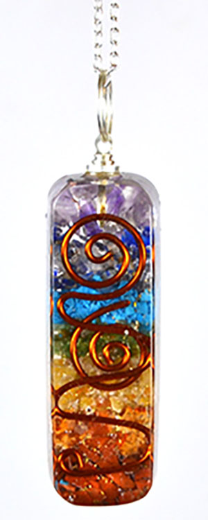 Picture of AzureGreen JO3316 2 in. Orgone 7 Chakra with 20 in. Chain