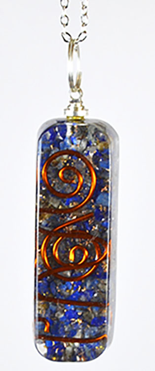 Picture of AzureGreen JO3318 2 in. Orgone Lapis with 20 in. Chain