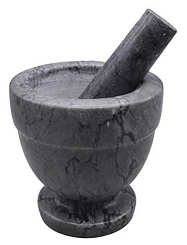 LMP13BK 4 in. Mortar & Pestle Set - Black - Marble -  AzureGreen