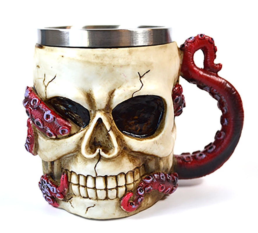 Picture of AzureGreen RC15 4.5 in. Skull Octopus Mug