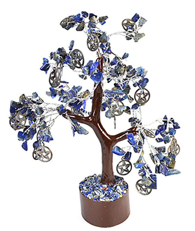 Picture of AzureGreen GTR044 Lapis with Pentacles Gemstone Tree - 300 Beads - Deep Blue