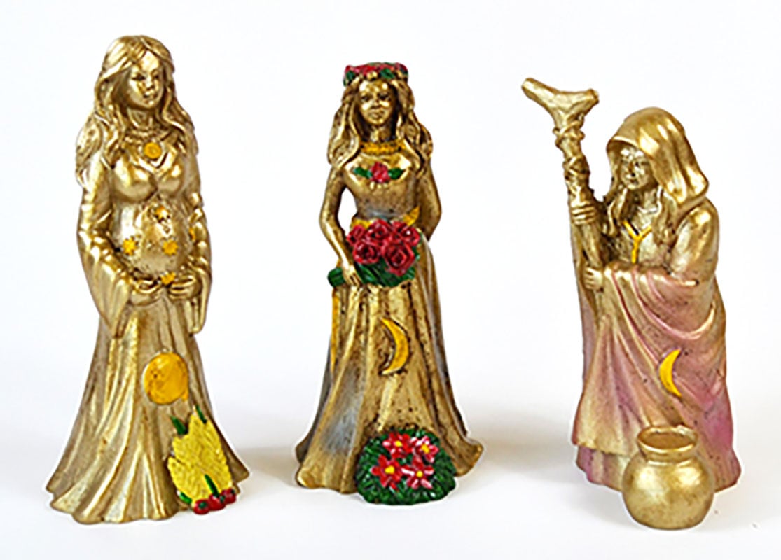Picture of AzureGreen SMCRB04 4 in. Mother&#44; Maiden & Crone Figurines - Set of 3