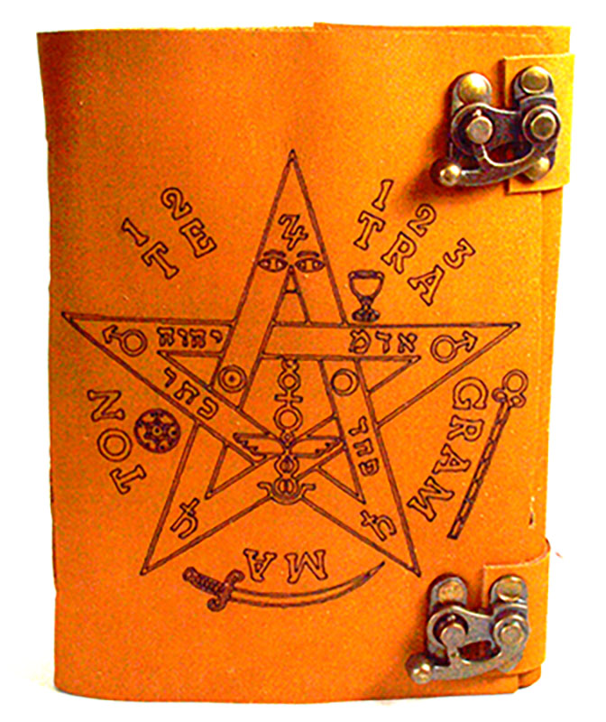 BBBL3378 Tetragrammaton Aged Looking Paper Leather with Latch