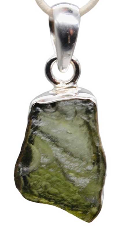 JPMOL Moldavite Sterling Silver Pendant