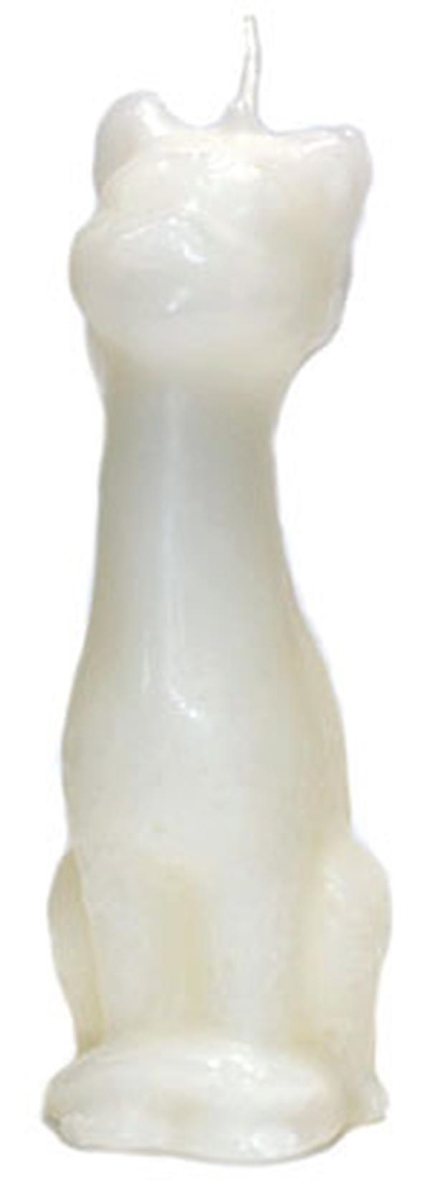 CBCATW 5.5 in. White Cat Candle