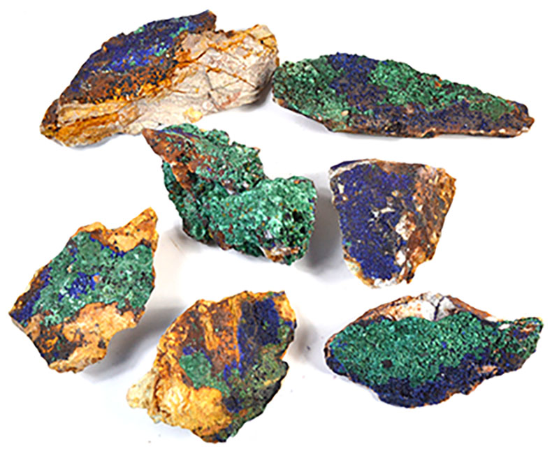 GFAZUS5 3-5 lbs Flat of Azurite Specimen