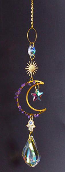 FSCWH08 16 in. Celestial Crescent Sun Catcher