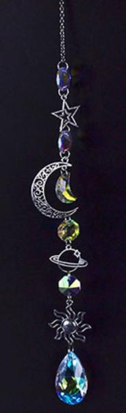 FSCWH09 17 in. Celestial Crescent Sun Catcher