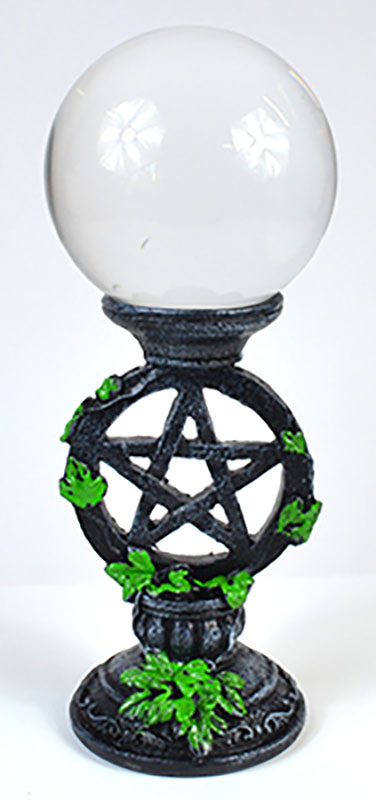 FC80PEN 80 mm Clear Gazing Ball with Pentagram Stand