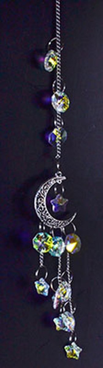 FSCWH04 13 in. Silver Crescent Sun Catcher