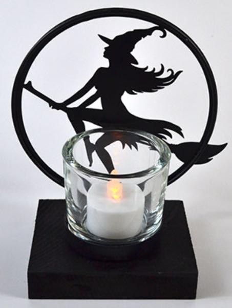 Picture of AzureGreen CHT879 6 in. Witch by Moonlight Tea Light Holder