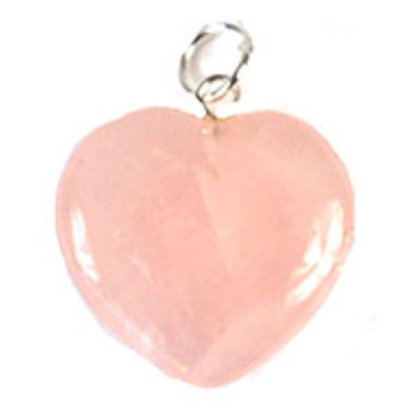 JP0043 0.875 in. Rose Quartz Heart