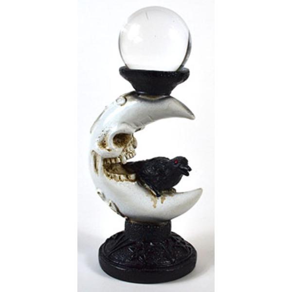 Picture of Azuregreen FC50CRE 50 mm Clear Gazing Ball with Crescent Moon & Crow