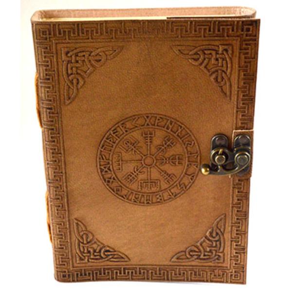 Picture of Azuregreen BBBLRUNE 5 x 7 in. Rune Leather Blank Book with Latch